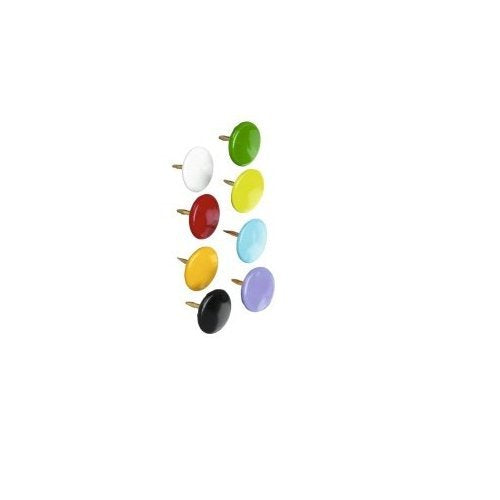 Best Value Whitecroft Essentials 26151 Value 9.5mm Drawing Pin - Assorted Colour (Pack of 50)