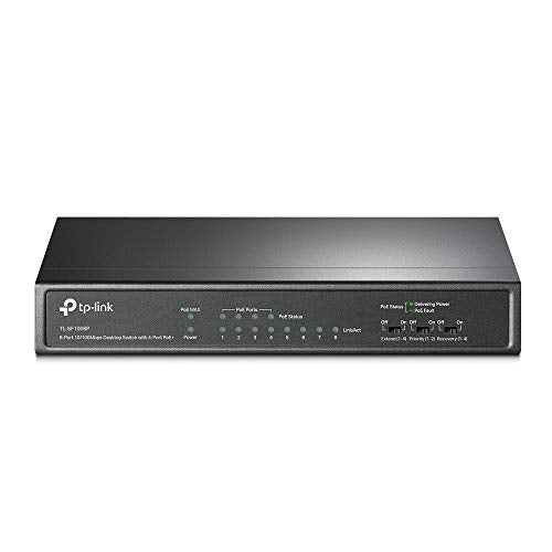 TP-Link TL-SF1008P - V5 - switch - unmanaged - 8 x 10/100 (4 PoE) - desktop - PoE (57 W)