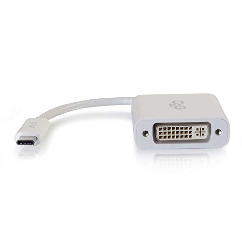 C2G USB C to DVI-D Video Converter - USB Type C to DVI Adapter - White - External video adapter - USB 3.1 - DisplayPort - white