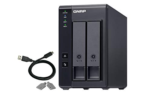 QNAP TR-002 - Hard drive array - 2 bays (SATA-600) - USB 3.1 Gen 2 (external)