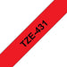 Best Value Brother TZe-441 Labelling Tape Cassette, 18 mm (W) x 8 m (L), Laminated, Brother Genuine Supplies - Black on Red