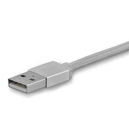 StarTech.com USB Multi Charging Cable - 6.6 ft / 2m - Lightning/USB-C/Micro-USB - Braided - MFi Certified - USB 2.0-3 in 1 Charging (LTCUB2MGR)