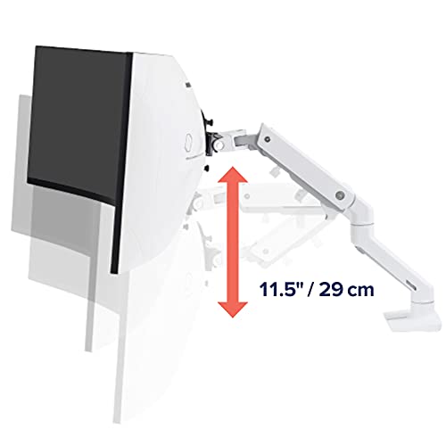 Ergotron HX - Mounting kit (articulating arm, desk clamp mount, grommet mount) - for LCD display/ curved LCD display (Constant Force motion) - white - screen size: up to 49"