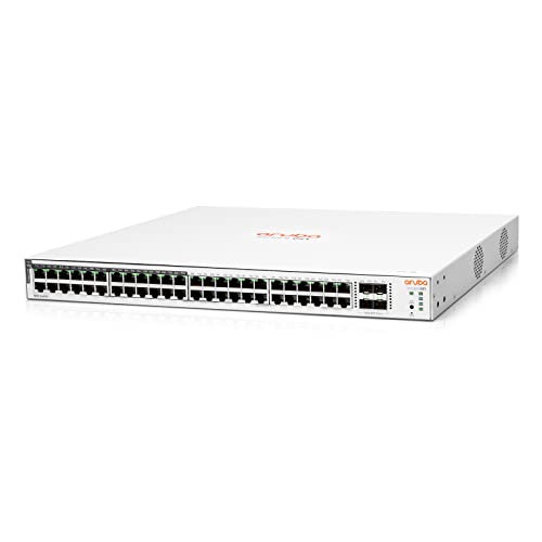 HPE Aruba Instant On 1830 48G 24p Class4 PoE 4SFP 370W Switch - Switch - smart - 24 x 10/100/1000 + 24 x 10/100/1000 (PoE+) + 4 x Gigabit SFP - desktop, rack-mountable - PoE+ (370 W)