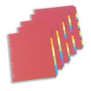 Best Value Concord Bright Subject Dividers Europunched 5-Part A4 Assorted Ref 50699