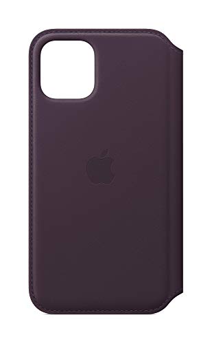 Apple Folio - Flip cover for mobile phone - leather - aubergine - for iPhone 11 Pro