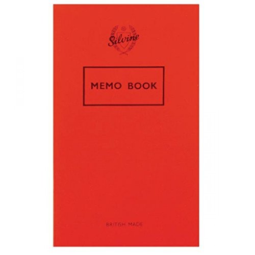 Best Value Silvine SV042F 158mm x 99mm Feint Memo Book, Red, Pack of 24