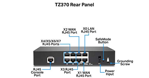 SonicWall TZ370 - Advanced Edition - security appliance - GigE - SonicWall Secure Upgrade Plus Program (3 years option) - desktop