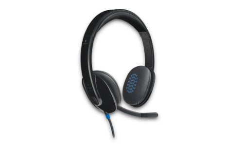 Best Value Logitech H540 Wired Headset, Stereo Headphone with Noise-Cancelling Microphone, USB, On-Ear Controls, Mute Indicator Light, PC/Mac/Laptop - Black