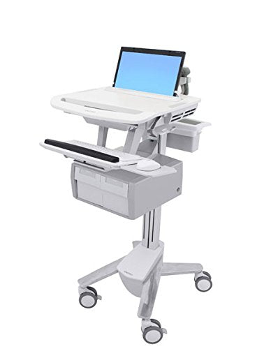 Ergotron StyleView - Cart - for notebook / PC equipment (open architecture) - lockable - medical - aluminium, zinc-plated steel, high-grade plastic - screen size: up to 17.3"