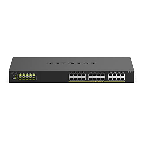 NETGEAR GS324PP - Switch - unmanaged - 24 x 10/100/1000 (PoE+) - desktop, rack-mountable - PoE+ (380 W)