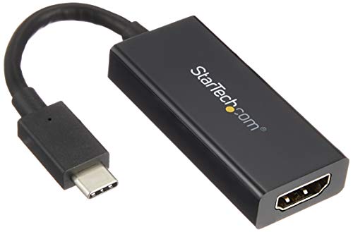 StarTech.com USB 3.1 Type C to HDMI Adapter with HDR - 4K 60Hz - Thunderbolt 3 Compatible - Windows & Mac Compatible Black USB C to HDMI Monitor Converter (CDP2HD4K60H)