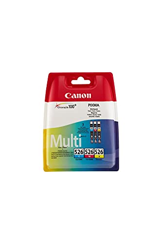 Canon CLI-526 - 4541B009 - 1 x Yellow,1 x Cyan,1 x Magenta - Multipack - Ink tank - For PIXMA iP4950,iX6550,MG5350,MG6150,MG6250,MG8150,MG8250,MX715,MX885,MX892,MX895