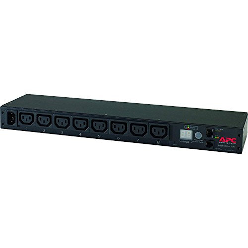 APC Metered Rack PDU AP7820B - Power distribution unit (rack-mountable) - AC 200/208/230 V - 2300 VA - Ethernet 10/100 - input: IEC 60320 C14 - output connectors: 8 (IEC 60320 C13) - 1U - 1.98 m - for P/N: SCL500RMI1UC, SCL500RMI1UNC, SMTL1000RMI2UC, SMTL750RMI2UC, SMX1000C, SMX750C