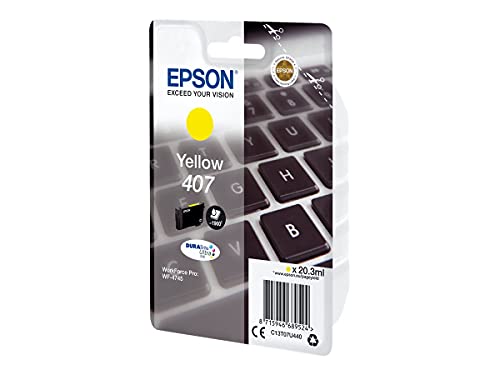 Epson 407 - 20.3 ml - L size - yellow - original - ink cartridge - for WorkForce Pro WF-4745DTWF