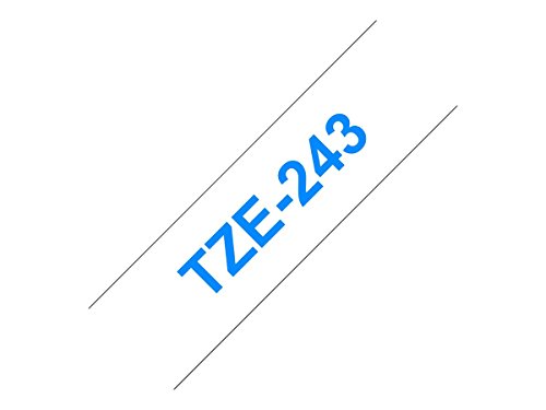 Brother TZe-243 - Standard adhesive - blue on white - Roll (1.8 cm x 8 m) 1 roll(s) laminated tape - for Brother PT-D600, P-Touch PT-1880, D450, E550, E800, P900, P950, P-Touch Cube Plus PT-P710