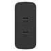 OtterBox Wall Charger - Power adapter - 50 Watt - 3 A - PD 3.0 - 2 output connectors (USB-C) - black shimmer