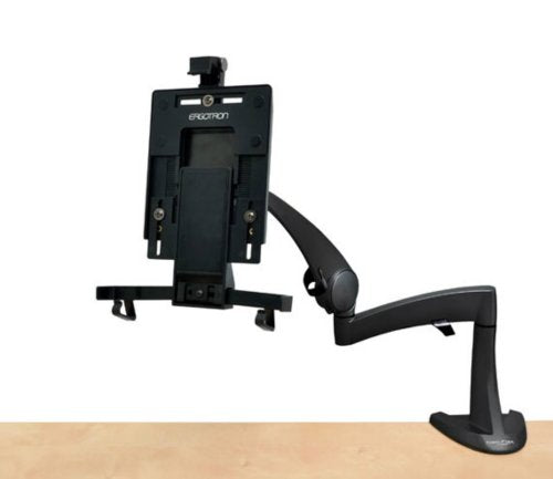 Ergotron Neo-Flex Desk Mount Tablet Arm - Mounting kit (articulating arm, desk clamp mount, grommet mount) for tablet - black - screen size: up to 10"