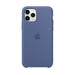 Apple - Back cover for mobile phone - silicone - linen blue - for iPhone 11 Pro