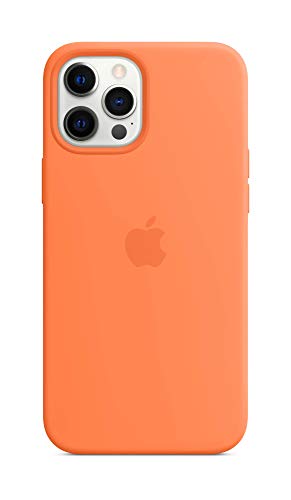 Apple Case with MagSafe - Back cover for mobile phone - silicone - kumquat - for iPhone 12 Pro Max