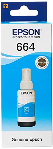 Epson Ink Cartridges, T6642, 4 colour ink bottles, Singlepack, 1 x 70.0 ml Cyan