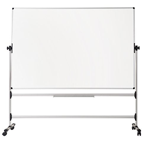 Best Value Bi-Office Earth - Revolving Whiteboard, Magnetic Enamel, Mobile Board with Aluminium Frame, 120 x 90 cm