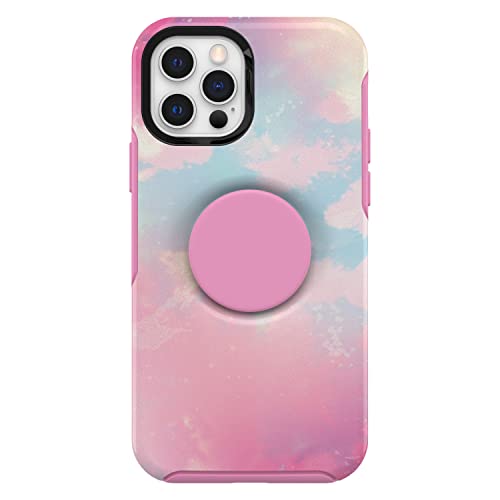 OtterBox Otter + Pop Symmetry Series - Back cover for mobile phone - polycarbonate, synthetic rubber - daydreamer pink graphic - for Apple iPhone 12, 12 Pro