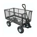 Best Value VFM 385767 Mesh Platform Truck with Drop-Down Sides, Black