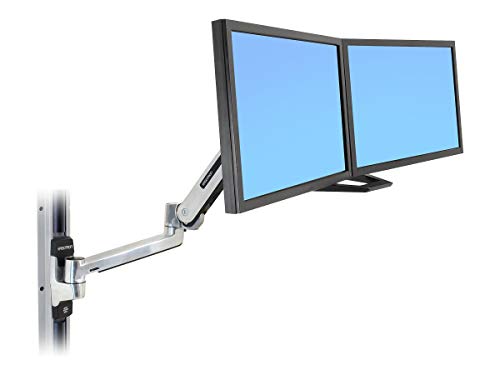 Ergotron Dual Monitor & Handle Kit - Mounting kit (handle, 2 mounting brackets, bow mounting arm, mounting hardware) for 2 LCD displays - black - screen size: up to 26" - for P/N: 45-353-026