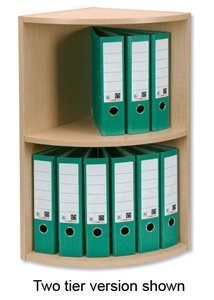 Best Value Rotadex Corner Filing Unit 3-Tier for 18 Lever Arch Files D384xH1165mm Light Oak Ref CU20