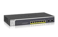 NETGEAR Smart GS510TLP - Switch - L3 Lite - smart - 8 x 10/100/1000 (PoE+) + 2 x SFP - desktop, rack-mountable - PoE+ (75 W) - for NETGEAR WAC740 4 x 4