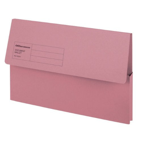 Best Value niceday Manilla Document Wallets Foolscap 250gsm - Pink