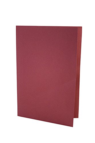 Best Value Exacompta Lightweight Square cut Folders, 180 gsm, Foolscap - Red, Pack of 100