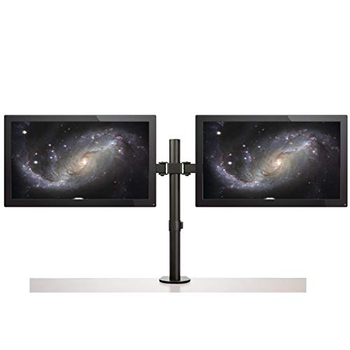 Desk Mount Dual Monitor Arm - Articulating - for up To 32" Vesa Mount Monitors - Double Joint Crossbar - Steel (ARMDUAL2)