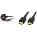 C2G Non-Polarised Power Cord - Power cable - IEC 60320 C7 to BS 1363 (M) - AC 250 V - 3 m - molded - black - United Kingdom