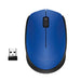 Logitech M171 - Mouse - right and left-handed - wireless - 2.4 GHz - USB wireless receiver - black, blue