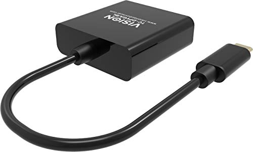 VISION Professional installation-grade USB-C to VGA adapter - LIFETIME WARRANTY - plugs into USB-C and has full-sized VGA socket - maximum resolution 2560 x 1600 @ 60 hz - USB-C 3.1 (M) to VGA (F) - driver built into adaptor - black