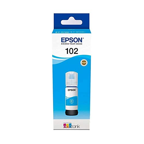 Epson 102 - 70 ml - cyan - original - ink tank - for EcoTank ET-15000, 2700, 2750, 2751, 2756, 3700, 3750, 4750, Expression ET-2700, 2750, 3700