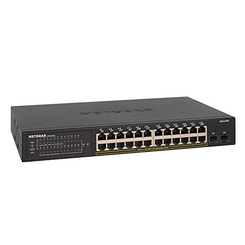 NETGEAR Smart GS324TP - Switch - smart - 24 x 10/100/1000 (PoE+) + 2 x SFP - desktop, rack-mountable - PoE+ (190 W)