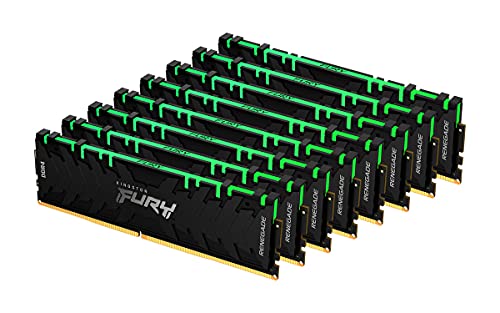 Kingston FURY Renegade RGB - DDR4 - kit - 256 GB: 8 x 32 GB - DIMM 288-pin - 3200 MHz / PC4-25600 - CL16 - 1.35 V - unbuffered - non-ECC - black