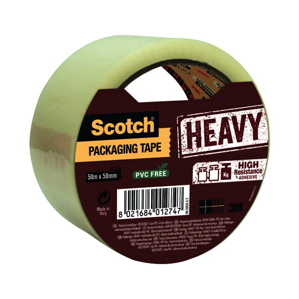 Scotch Packaging Tape Heavy 50mmx50m Clear HV.5050.S.B