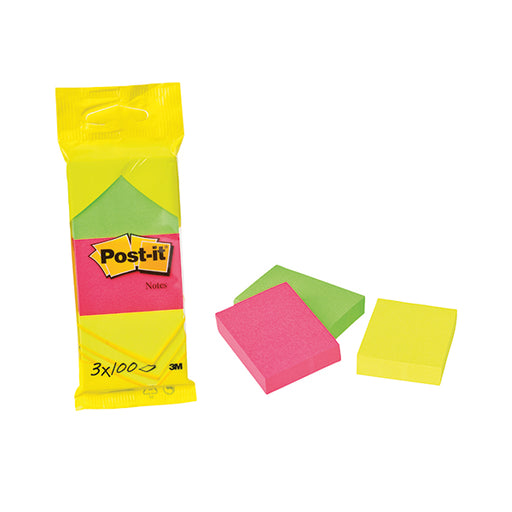 Post-It Notes 38X51mm 100 Sheet Pad Neon Assorted (Pack of 36) 6812