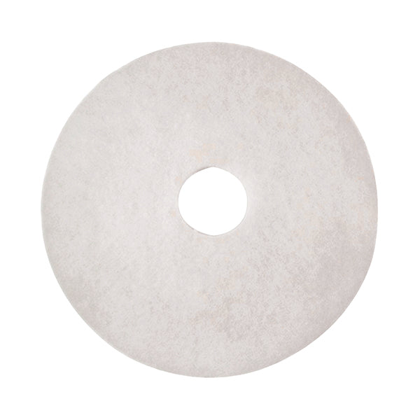 3M Polishing Floor Pad 380mm White (Pack of 5) 2NDWH15