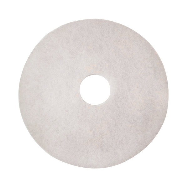 3M Polishing Floor Pad 430mm White (Pack of 5) 2NDWH17