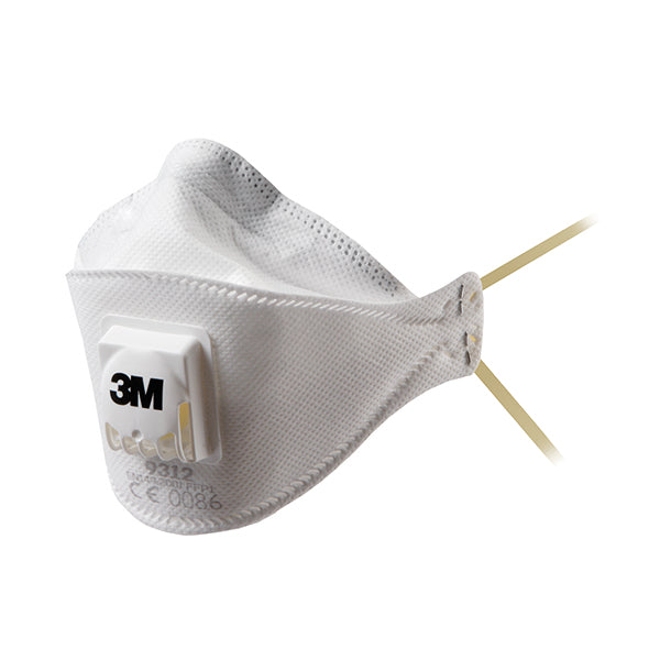 3M FFP1 Valved Fold-Flat Respirator 9312 (Pack of 10) GT500013260