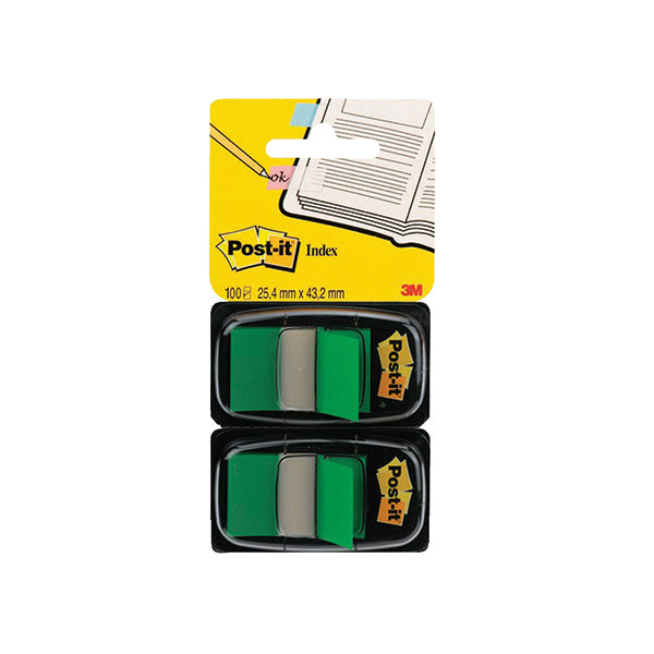 Post-it Index Tabs Dispenser with Green Tabs (Pack of 2) 680-G2EU