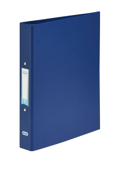 Elba Plastic Ring Binder A4 25mm Capacity 35mm Spine 2 O-Ring Blue (Pack 10) 400001508