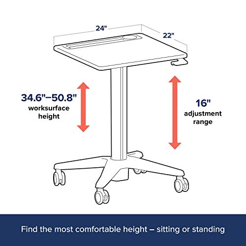 Ergotron LearnFit Adjustable - Table - mobile - school - rectangular - white