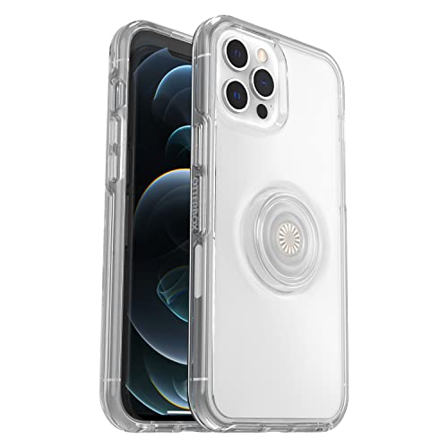 OtterBox Otter + Pop Symmetry Series Clear - Back cover for mobile phone - polycarbonate, synthetic rubber - clear pop - for Apple iPhone 12 Pro Max