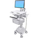 Ergotron StyleView Cart with LCD Pivot, LiFe Powered, 2 Tall Drawers - Cart - for LCD display / PC equipment (open architecture) - lockable - aluminium, zinc-plated steel, high-grade plastic - screen size: up to 24" - 40 Ah - lithium